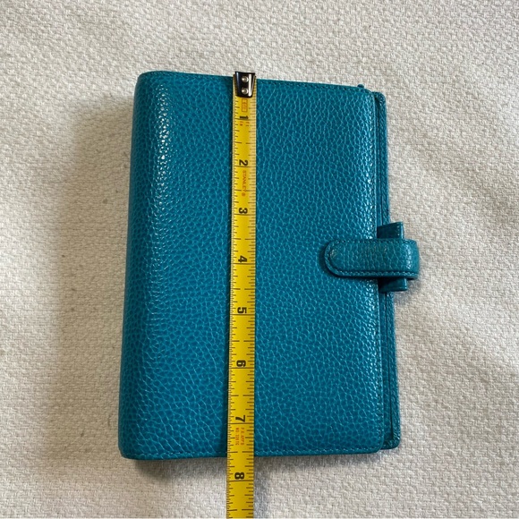 filoFAX Finsbury Teal Personal Pebbled Leather Organizer - Picture 10 of 11